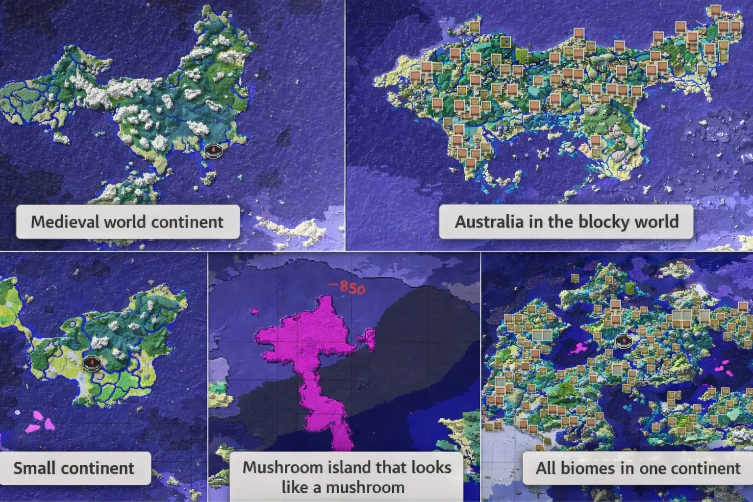 🌍 5 лучших continent seeds в Minecraft