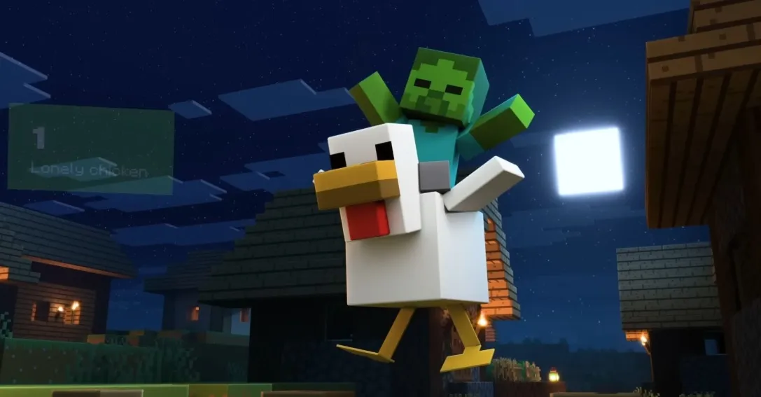 Новый трейлер Minecraft наконец раскрывает историю происхождения куриного наездника