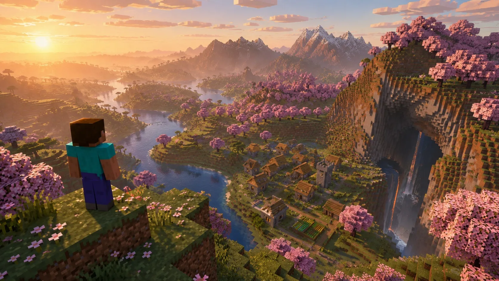 5 лучших сидов с вишнёвыми рощами для Minecraft Bedrock 26.44