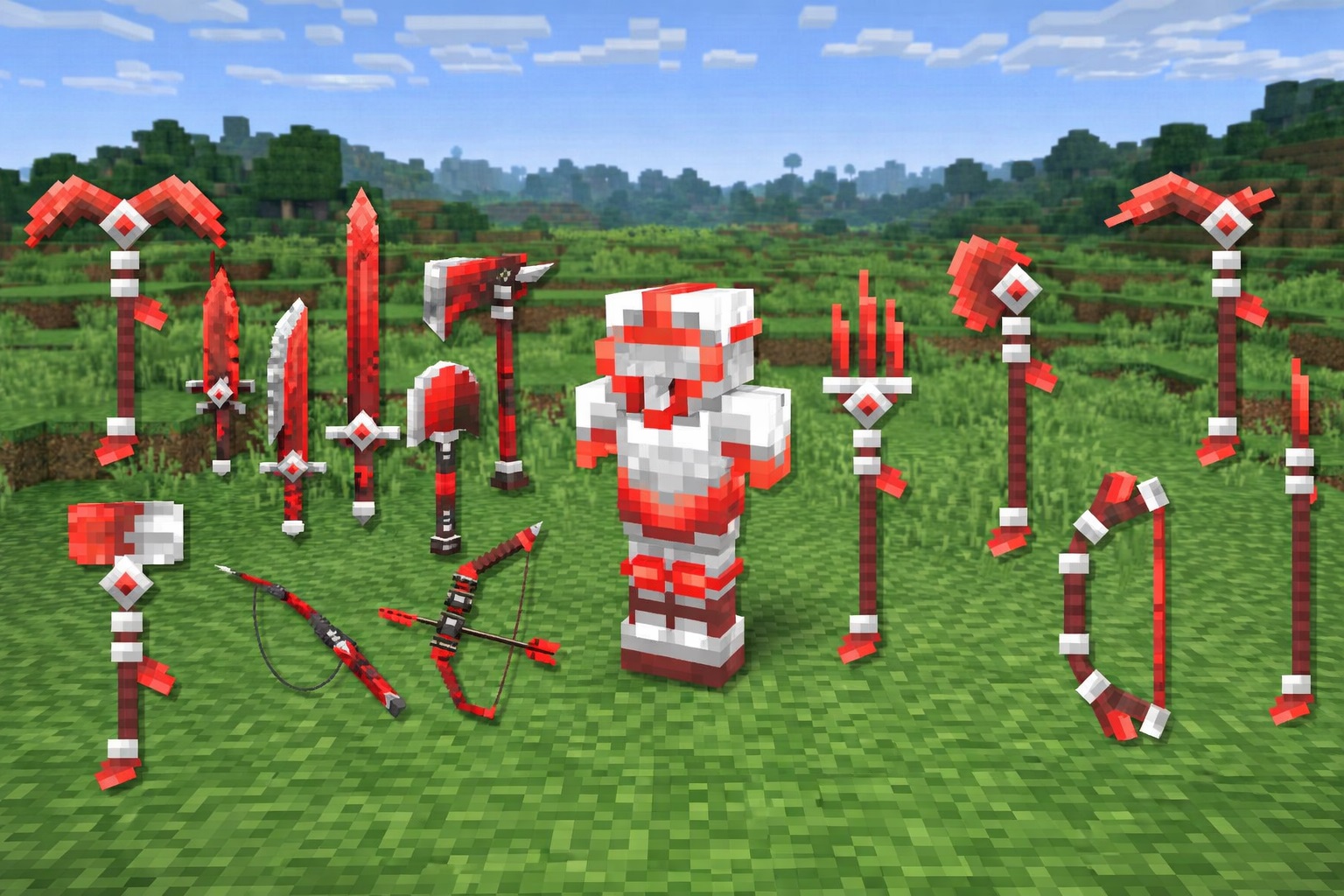 🩸 Blood Armor Weapons & Tools Set  🩸